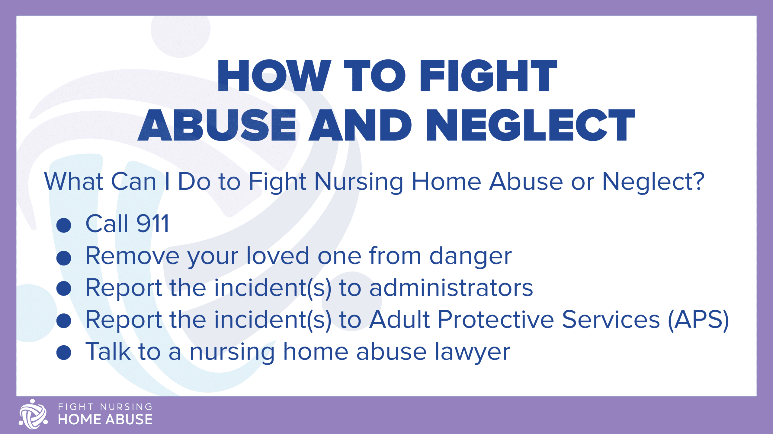 How to Fight Abuse and Neglect